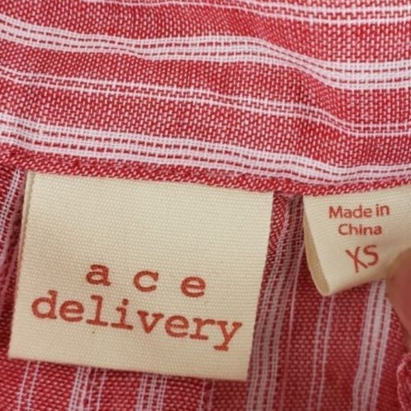 NEW Ace Delivery Stripe Button Down Shirt - Picture 6 of 6